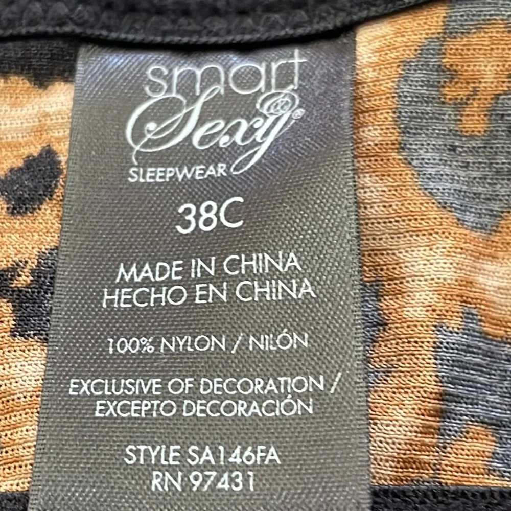 NWT Smart & Sexy Women’s Size 38c Chemise Sleepwear Leopard Print Support Bust - Picture 6 of 6